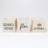 Mini Cachepô - Flor e Amor