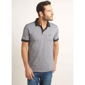 Polo Dudalina manga curta Jacquard masculina