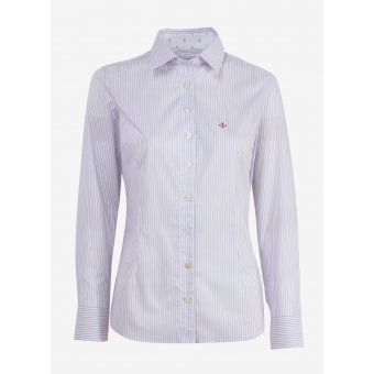 Camisa dudalina manga longa tricoline ft estampado feminina