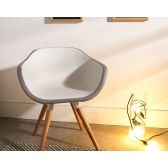POLTRONA MILA - MARROM BASE TRIGO