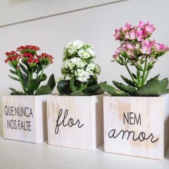 Mini Cachepô - Flor e Amor