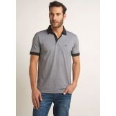 Polo Dudalina manga curta Jacquard masculina